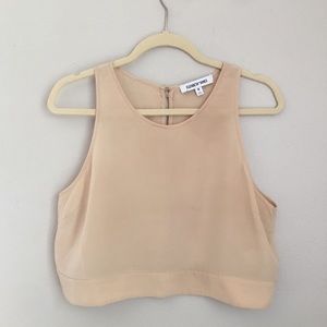 Elizabeth and James silk crop top
